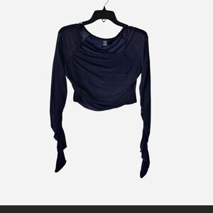 SHEIN Deep Blue Long Sleeve Top